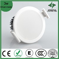 2013 New style Integration Hight Power 3W Unadjustable Flat lens LED Downlight SY-TJ-02W