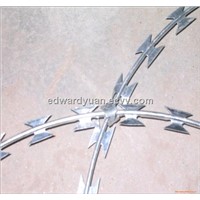 20 years professional produce 20g galvanized barbed razor wire/pvc coated barbed razor wire
