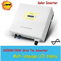 2300W /2.3KW Solar Grid Tie Inverter , On Grid Solar Inverter with Multi-language LCD display