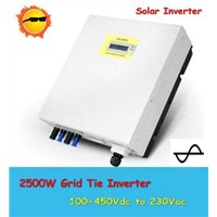 2500W /2.5KW Solar Grid Tie Inverter , On Grid Solar Inverter with Multi-language LCD display