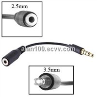 2.5mm female to 3.5mm male phone cable