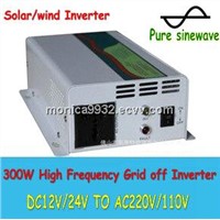 300W 12V/24V-220/110V,50HZ Pure Sine Wave Grid off Inverter (high frequency) for Solar Power System
