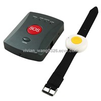 33 MHZ GSM Wireless Panic Alarm System for Old People and Children with Bracelet Panic Button