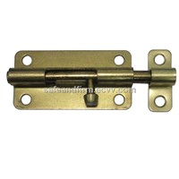 4 inch Polished Brass Plated Door Bolt (SAF-B-0083)