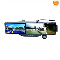 Car Rearview Mirror 5 Inch HD GPS Navigator+ Bluetooth headset+AV+DVR