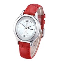 ChenS Women's MNV.W007.04 Quartz Red Calf Strap Diamond Watch
