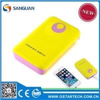 Colorful Lithium Polymer Power Bank with LED Charging Indicator