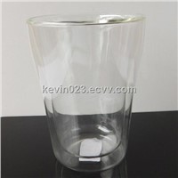 Double wall glass cup water glass cup