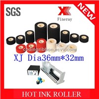 Fineray brand XJ 36mm*32mm black hot ink roller for date coding