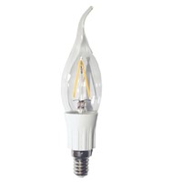 Glass 85-265V 2W 210Lm 360Degree Ra>80 E14 LED Filament Candle Light LED Candel bulb