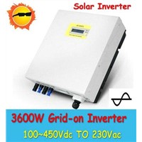 Grid Tie Inverter 3600W (DC100~450V) On Grid Inverters, AC230Pure Sine Wave Solar Inverter