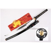Handmade Quality Samurai Sword Japanese Katana black lacquered wood