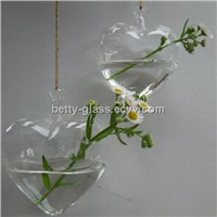 Hanging Glass Vase Heart Style Pendant Decorative