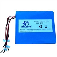 Lithium Polymer Battery Pack 36V 10ah , LP8270170-10S1P E-Bike Battery