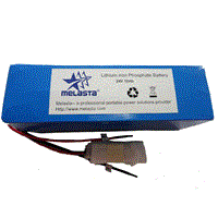 Melasta 24V 10Ah  Lithium Iron Phosphate Battery (LFP8072196-8S1P, 256Wh 10A rate)