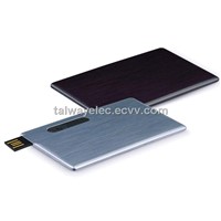 Metal card USB flash drives, 64MB-128GB, grade A, free custom printing, package, 3 years warranty