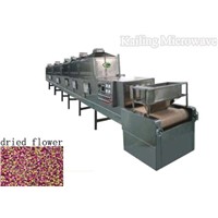 Microwave drying machine for dried flower
