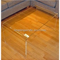 Modern clear acrylic round coffee table console table