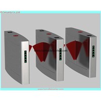 Security Stainless Steel Two Side Card Reading Flap Turnstile Gate
