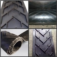 chevron patterned rubber conveyor belt for quarry and mining industry
