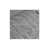 concertina type single strand barbed wire net