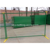 green PVC coated Canada temporary fence anping factory