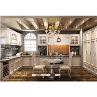 high quanlity pvc laminated coating kitchen cabinet with lacquer
