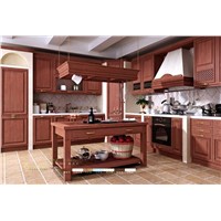 low price pvc laminated coating kitchen cabinet with lacquer