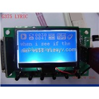 mp3 mother board with folder selection, lyric, english, chinese