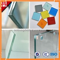 colored laminated glass with ISO BV CE certificate clear laminated glass