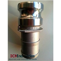stainless steel camlock coupling E type