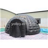 Black Tarpaulin Tent Double Layer Mobile Inflatable Tent