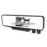 3.5 inch dual lens rearview mrror dvr camera car black box with night vision TV out