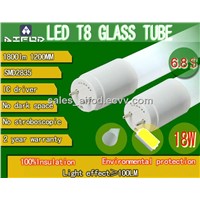 4ft 1200mm t8 LED tube glass tube 18w 100 ~ 240v 1700lm SMD2835 CE Rohs