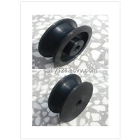 Custom UHMW PE U V groove plastic pulleys