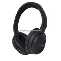 Rubber finished active noise cancelling headphone for aviation, subway