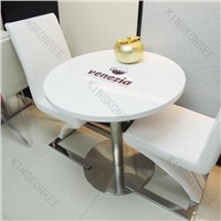 Acrylic Solid surface table top with custom logo