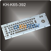 65 Keys Stainless steel trackball Keyboard