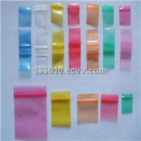 Colorful plastic ziplock bag with write space