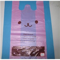 HDPE plastic T-Shirt Bags with printing