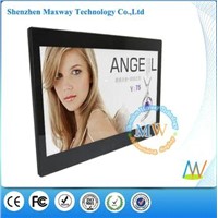HD video display slim 13.3 inch multi functional digital photo frame, wide screen new design