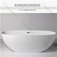 Kingkonree acrylic solid surface bathtub price/1700mm free standing bathtub KKR-B008