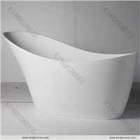 Kingkonree acrylic solid surface bathtub price/freestanding bathtub round KKR-B002