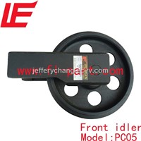Komatsu mini parts front idler/Idler roller PC05 with long bracket