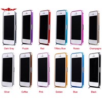 New Colorful Aluminum Iphone 4 4S 5 5S Bumper Cases Gift Box Included