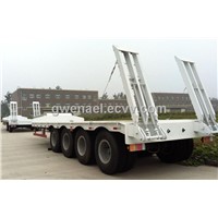 Promo Flatbed Manual Semi Trailer Trucks 4 Axles with Four Double Air Chamber