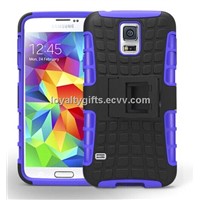 Robot Shockproof Hybrid Heavy Duty Durable TPU silicone PC Cases For Galaxy S5 I9600 With  Protector