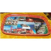 Room service tray for restaurant,Tinplate oblong fruit plate,Metal containing iron plate/tray