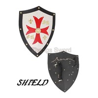 Small Knight in red cross shield handmade Shield