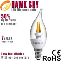 Super Bright LED with New Chip Technology led filament bulb distributor